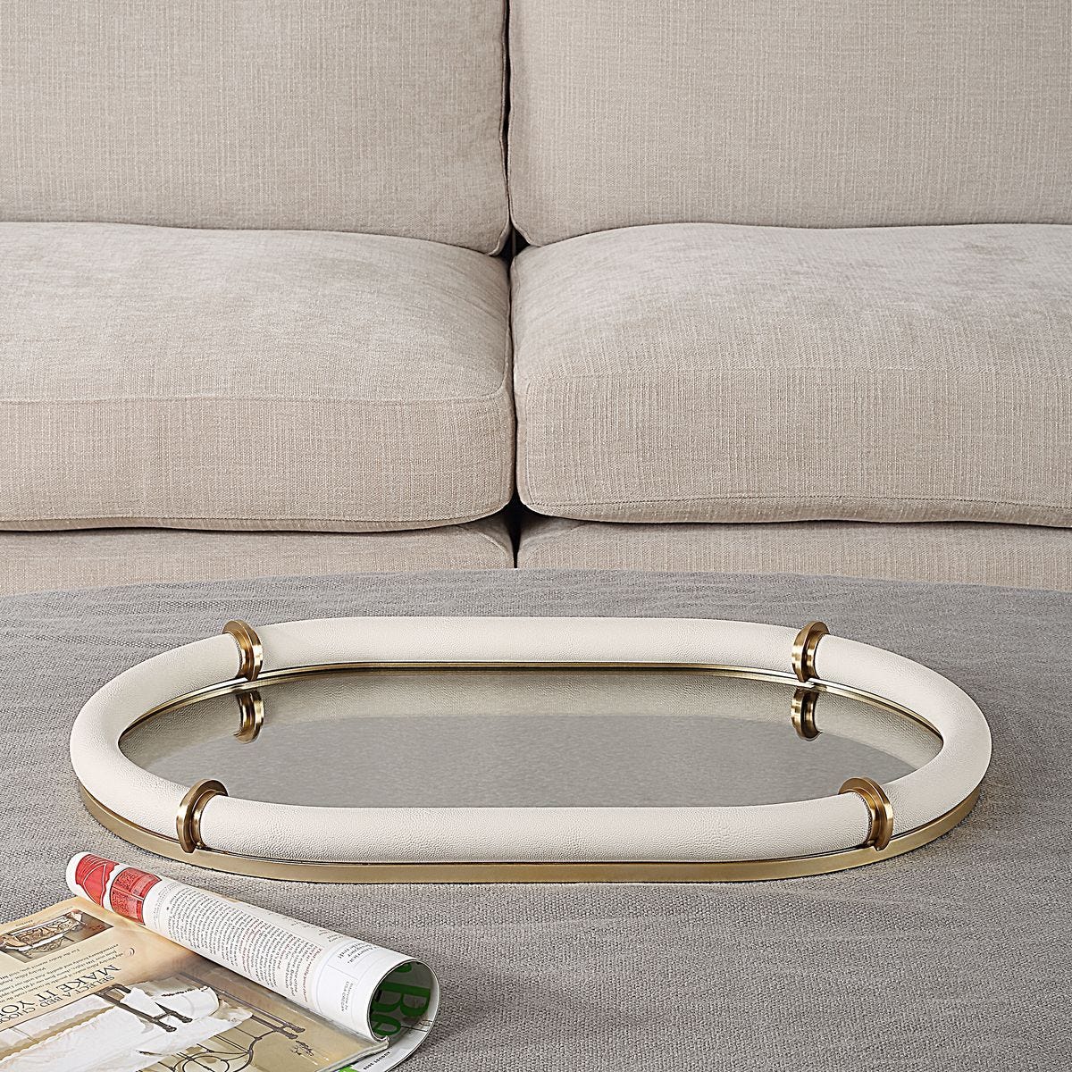 Cyprus, Oval Tray - stylish tray to organize and display your favorite items | Image 1 | InSTYLE Home & Rugs