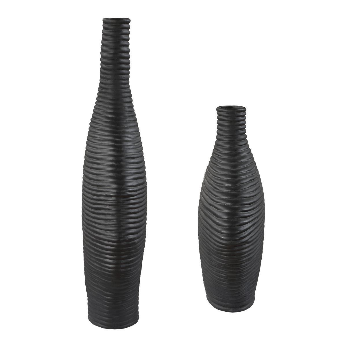 Duostacked Vases, Black, S/2 - modern accessories for a personalized living space | Image 5 | InSTYLE Home & Rugs