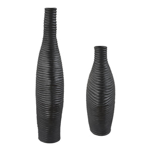 Duostacked Vases, Black, S/2 - modern accessories for a personalized living space | Image 5 | InSTYLE Home & Rugs