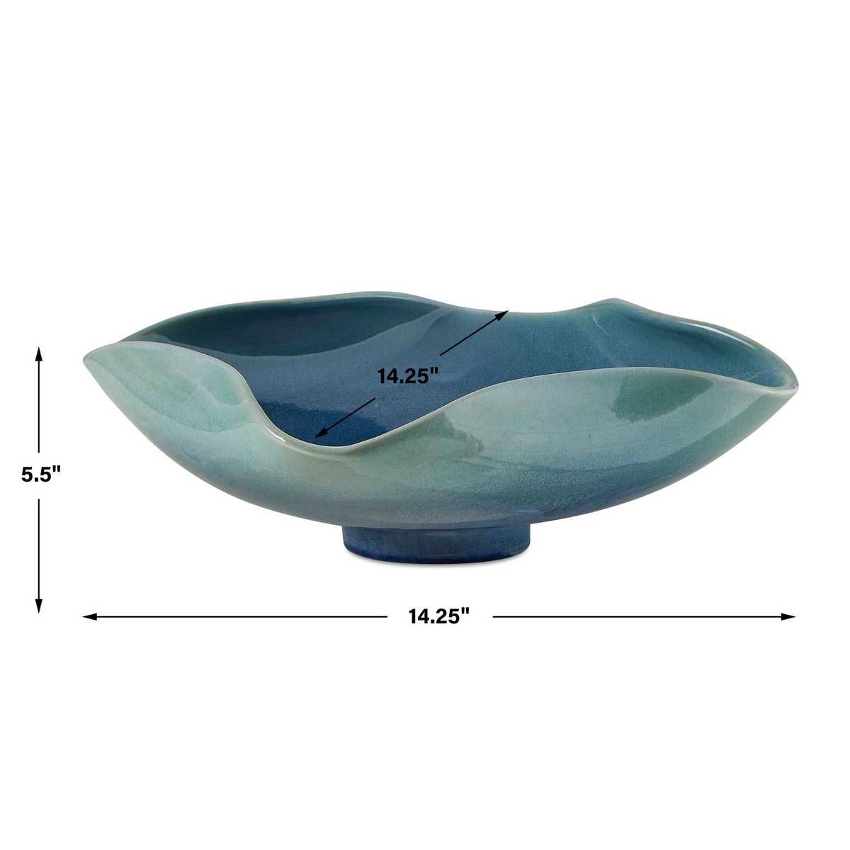 Blue Lagoon Indoor-Outdoor Bowl - modern decorative bowl for displaying fruit or decorative items | Image 8 | InSTYLE Home & Rugs