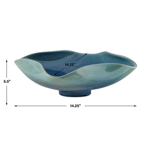 Blue Lagoon Indoor-Outdoor Bowl - modern decorative bowl for displaying fruit or decorative items | Image 8 | InSTYLE Home & Rugs