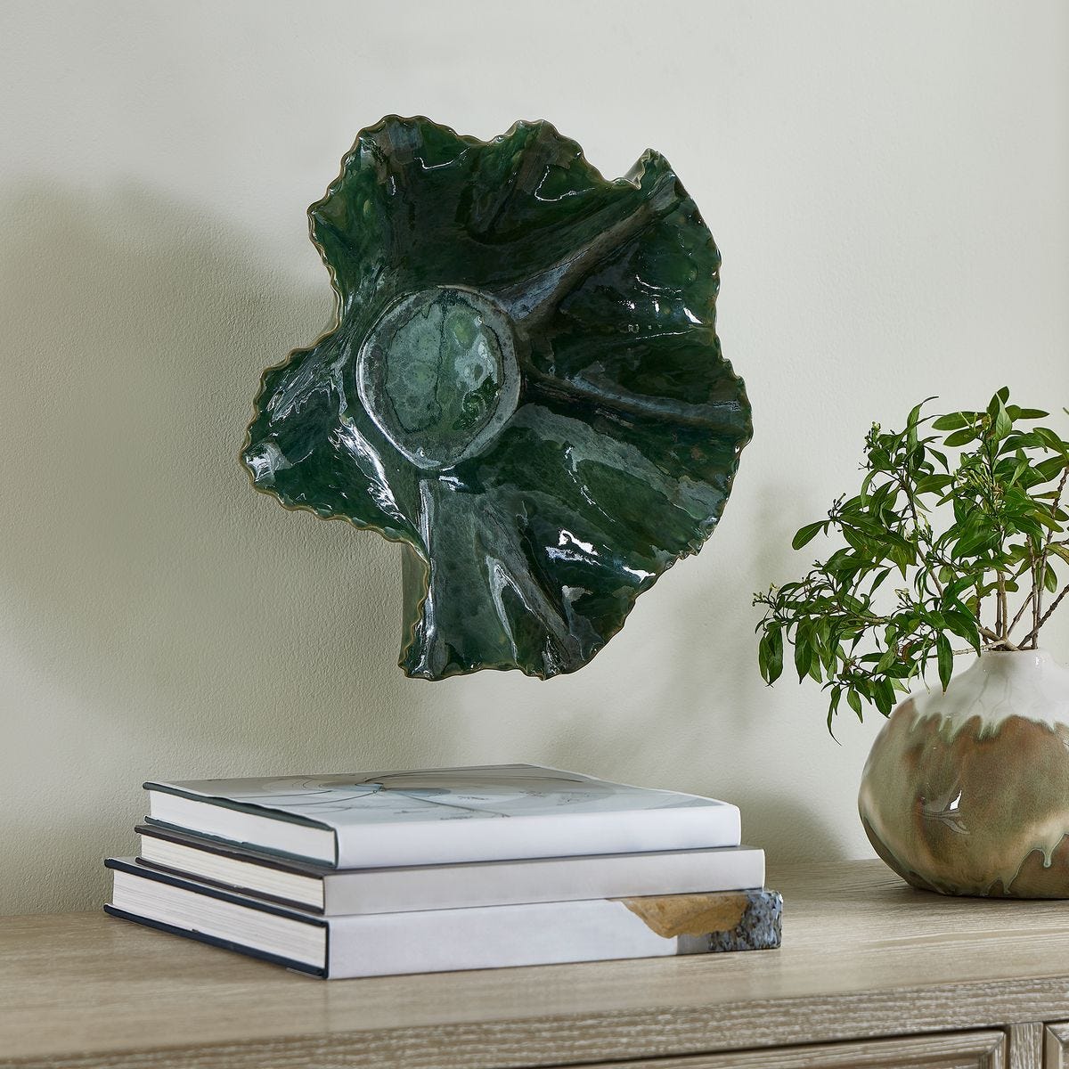 Verdant Bloom Indoor-Outdoor Bowl - elegant decorative bowl for a unique centerpiece in any room | Image 6 | InSTYLE Home & Rugs