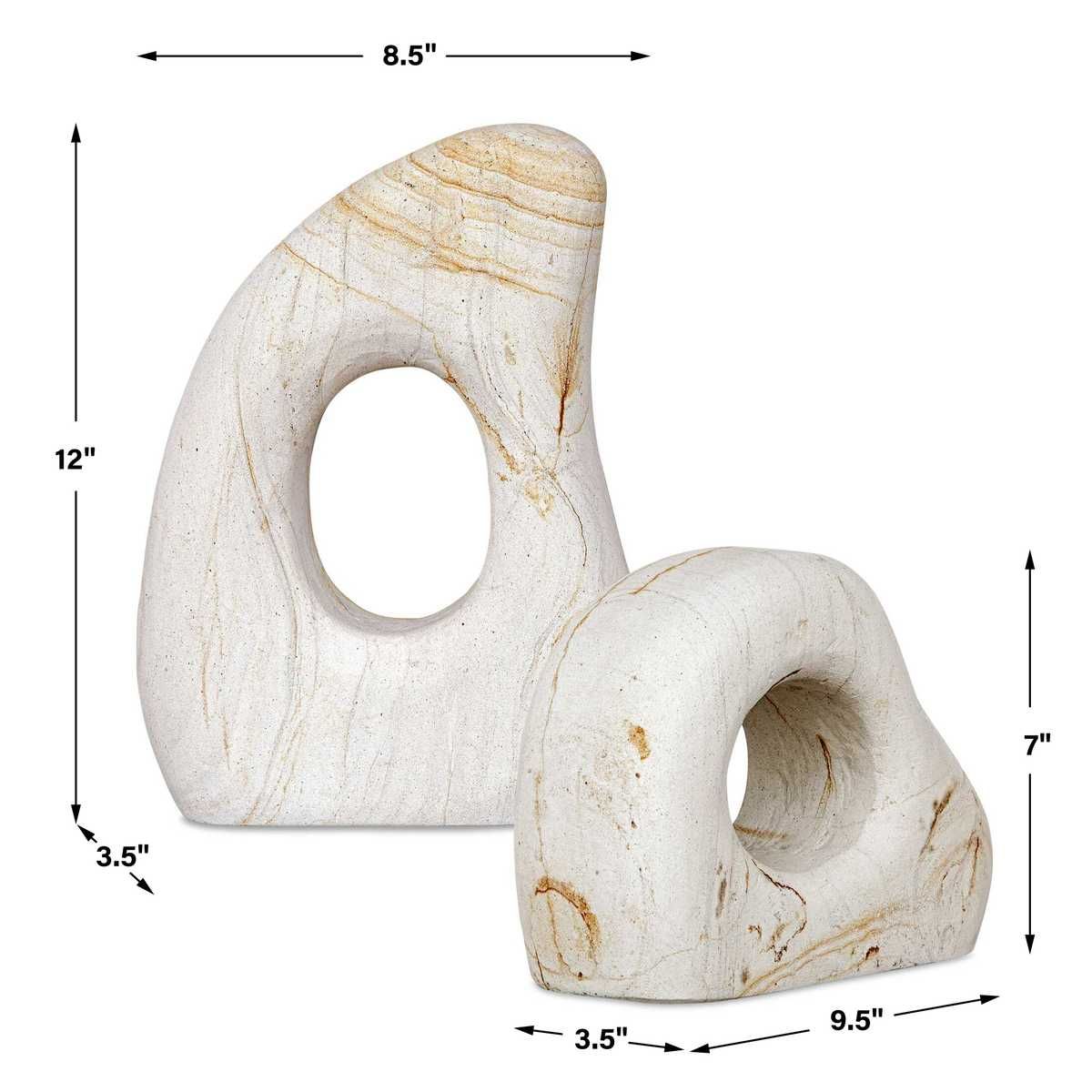 Stone Flow Indoor-Outdoor Sculptures, S/2 - modern accessories for a personalized living space | Image 11 | InSTYLE Home & Rugs