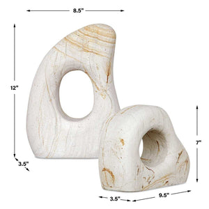 Stone Flow Indoor-Outdoor Sculptures, S/2 - modern accessories for a personalized living space | Image 11 | InSTYLE Home & Rugs