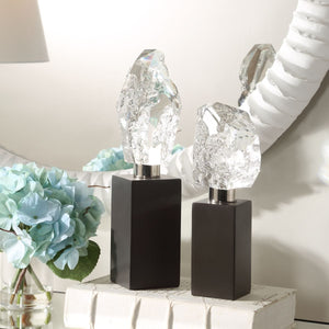 Crystal Peak Sculptures, S/2 - stylish home accessories to complete your decor | Image 1 | InSTYLE Home & Rugs