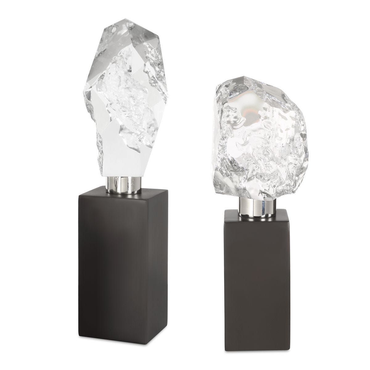 Crystal Peak Sculptures, S/2 - stylish home accessories to complete your decor | Image 2 | InSTYLE Home & Rugs