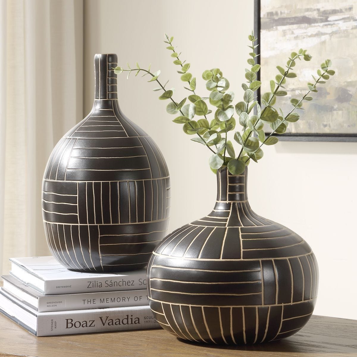 Graphite Stride Vases, S/2 - decor accents and accessories for every room | Image 1 | InSTYLE Home & Rugs