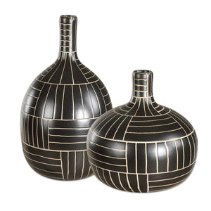 Graphite Stride Vases, S/2 - decor accents and accessories for every room | Image 2 | InSTYLE Home & Rugs