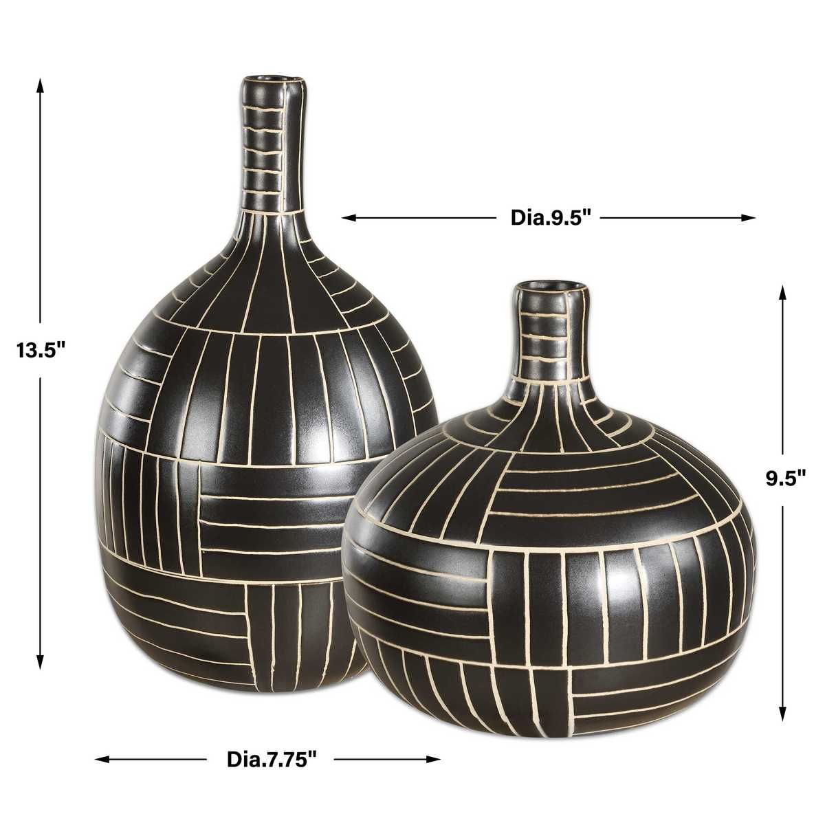 Graphite Stride Vases, S/2 - decor accents and accessories for every room | Image 7 | InSTYLE Home & Rugs