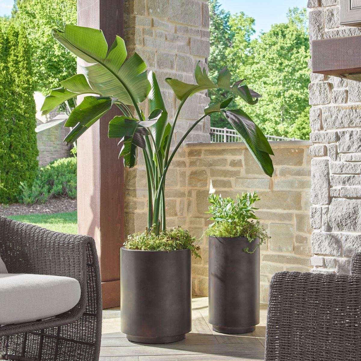 Volcan Indoor-Outdoor Planters, S/2 - perfect planters for your garden | Image 1 | InSTYLE Home & Rugs