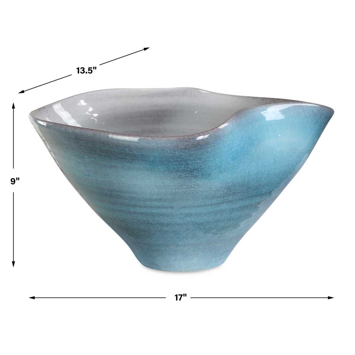 Blue Crest Bowl - elegant decorative bowl for a unique centerpiece in any room | Image 8 | InSTYLE Home & Rugs