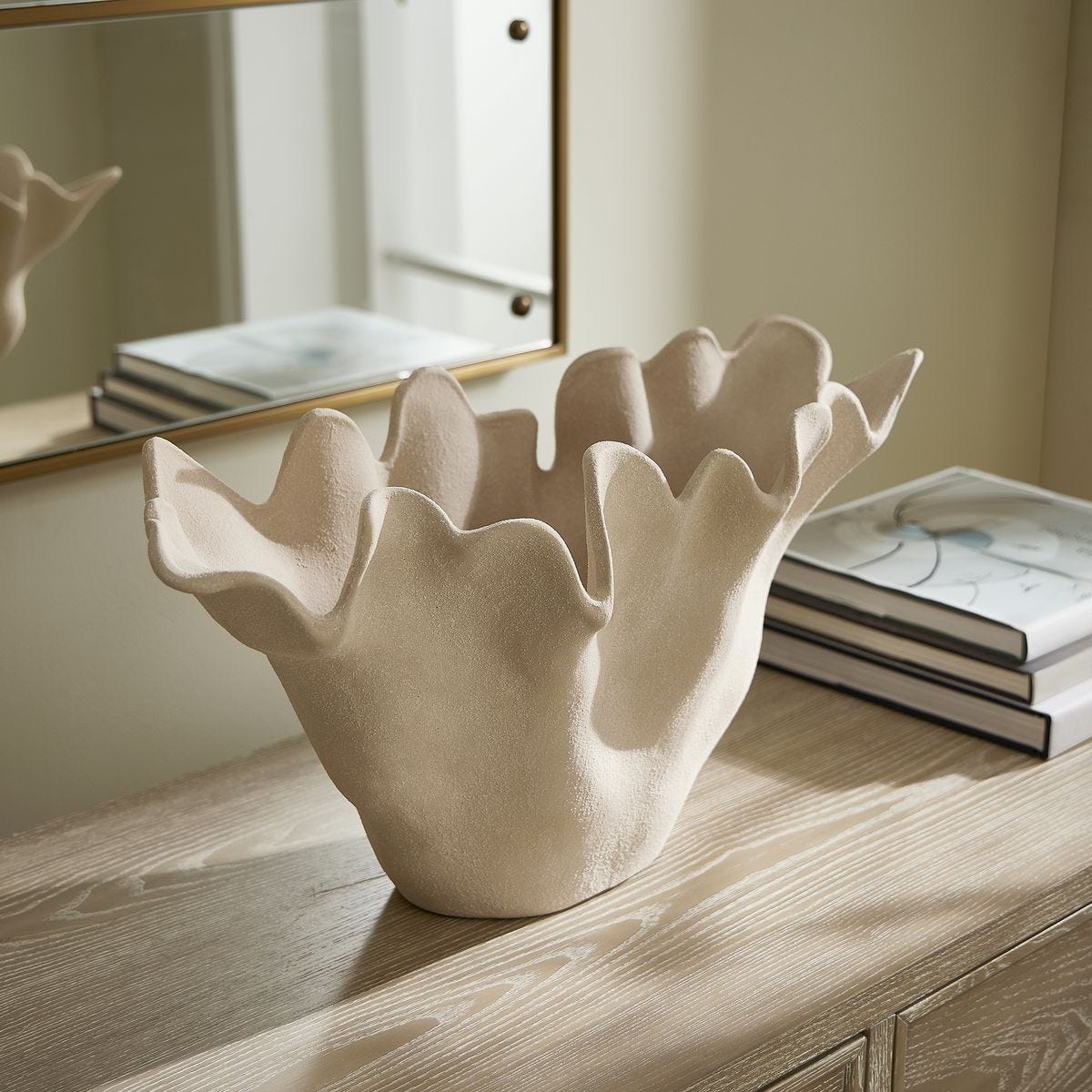 Sand Dune Indoor-Outdoor Bowl - modern decorative bowl for displaying fruit or decorative items | Image 3 | InSTYLE Home & Rugs