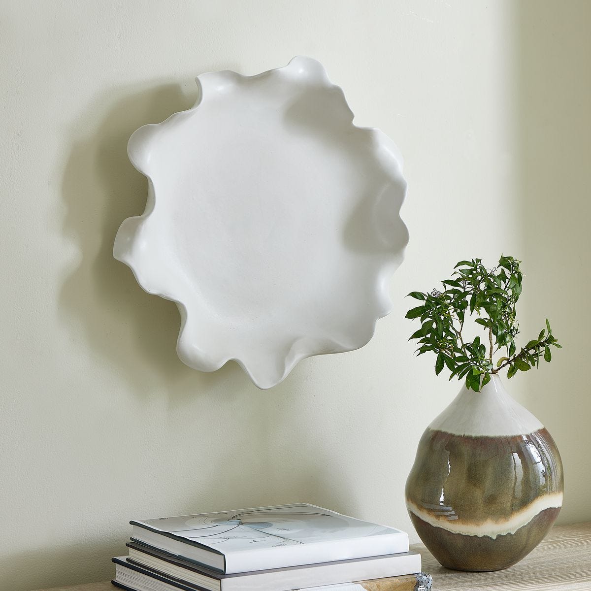 Wave Crest Indoor-Outdoor Bowl - elegant decorative bowl for a unique centerpiece in any room | Image 3 | InSTYLE Home & Rugs