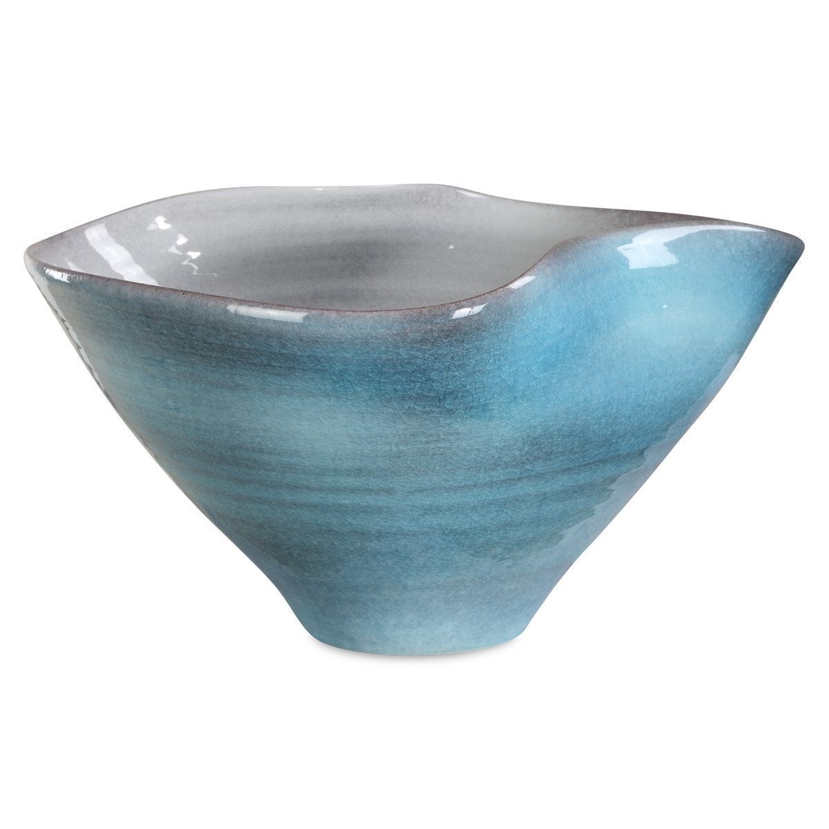 Blue Crest Bowl - elegant decorative bowl for a unique centerpiece in any room | Image 1 | InSTYLE Home & Rugs
