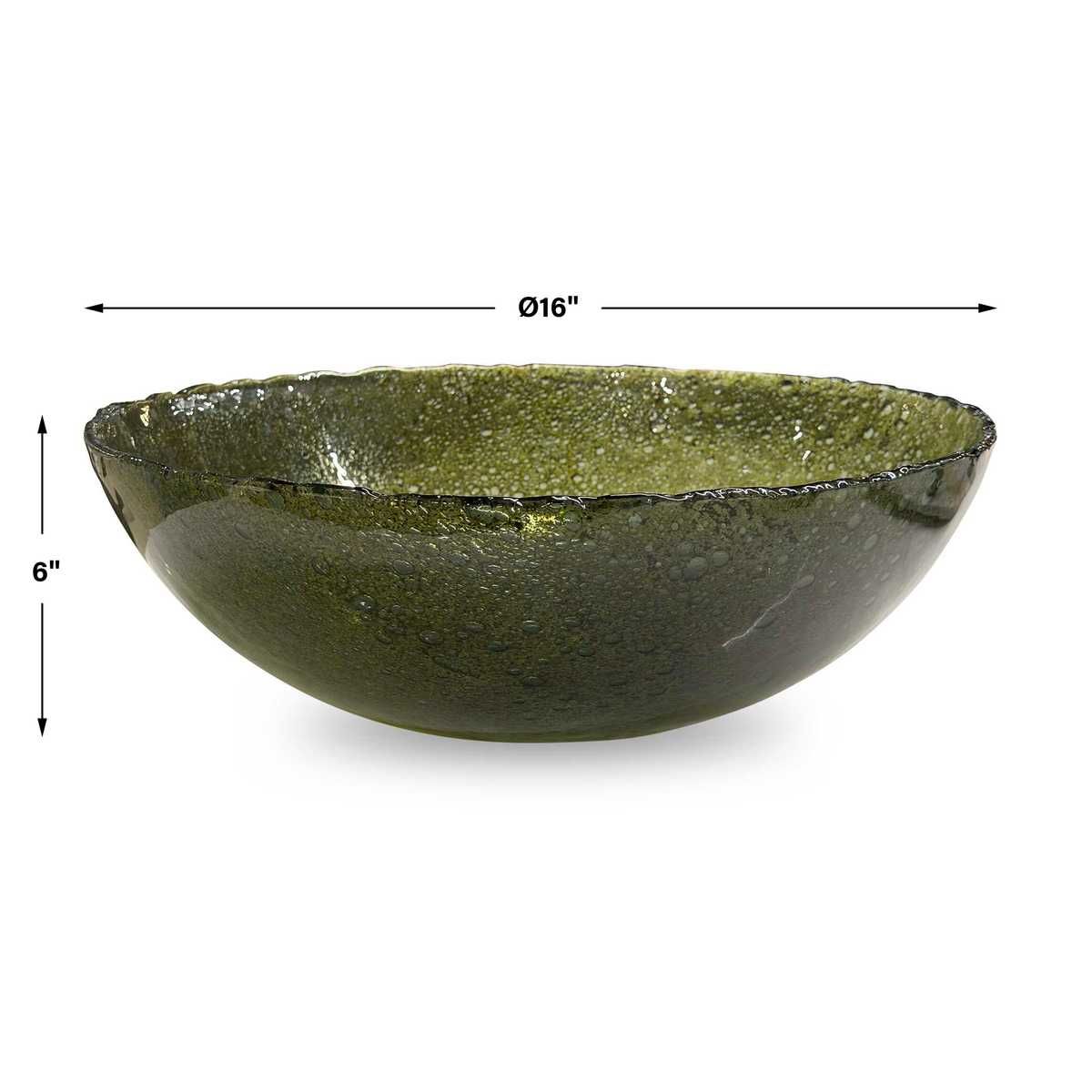 Veridian Shimmer Bowl - elegant decorative bowl for a unique centerpiece in any room | Image 6 | InSTYLE Home & Rugs
