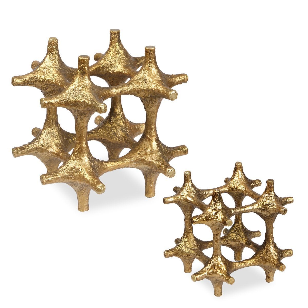 Gilded Connection Sculptures, S/2 - stylish home accessories to complete your decor | Image 2 | InSTYLE Home & Rugs