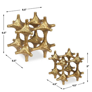 Gilded Connection Sculptures, S/2 - stylish home accessories to complete your decor | Image 7 | InSTYLE Home & Rugs