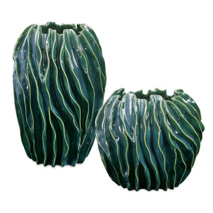 Veridian Ridge Indoor-Outdoor Vases, S/2 - decor accents and accessories for every room | Image 2 | InSTYLE Home & Rugs