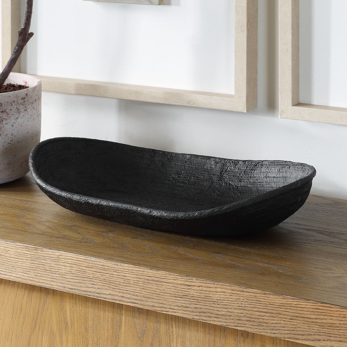 Ember Weave Indoor-Outdoor Bowl - modern decorative bowl for displaying fruit or decorative items | Image 4 | InSTYLE Home & Rugs