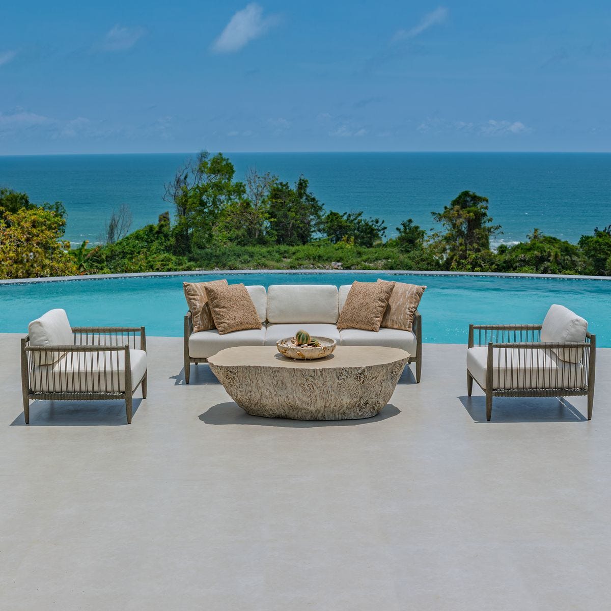 Quarried Stone Indoor-Outdoor Bowl - elegant decorative bowl for a unique centerpiece in any room | Image 6 | InSTYLE Home & Rugs