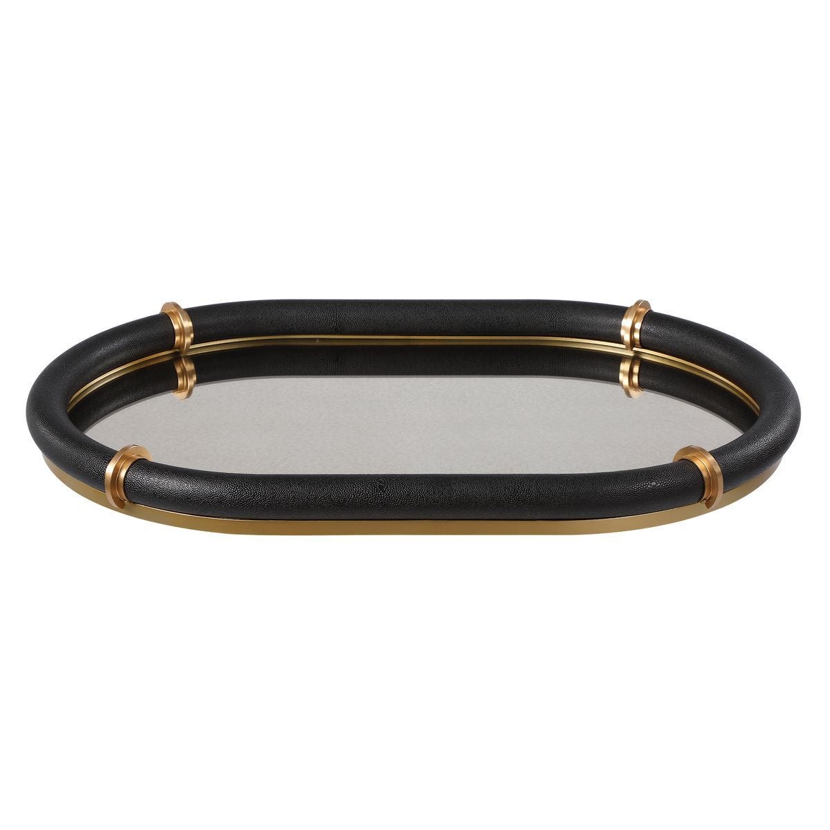 Cyprus Oval Tray, Black - stylish tray to organize and display your favorite items | Image 4 | InSTYLE Home & Rugs