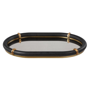 Cyprus Oval Tray, Black - stylish tray to organize and display your favorite items | Image 4 | InSTYLE Home & Rugs