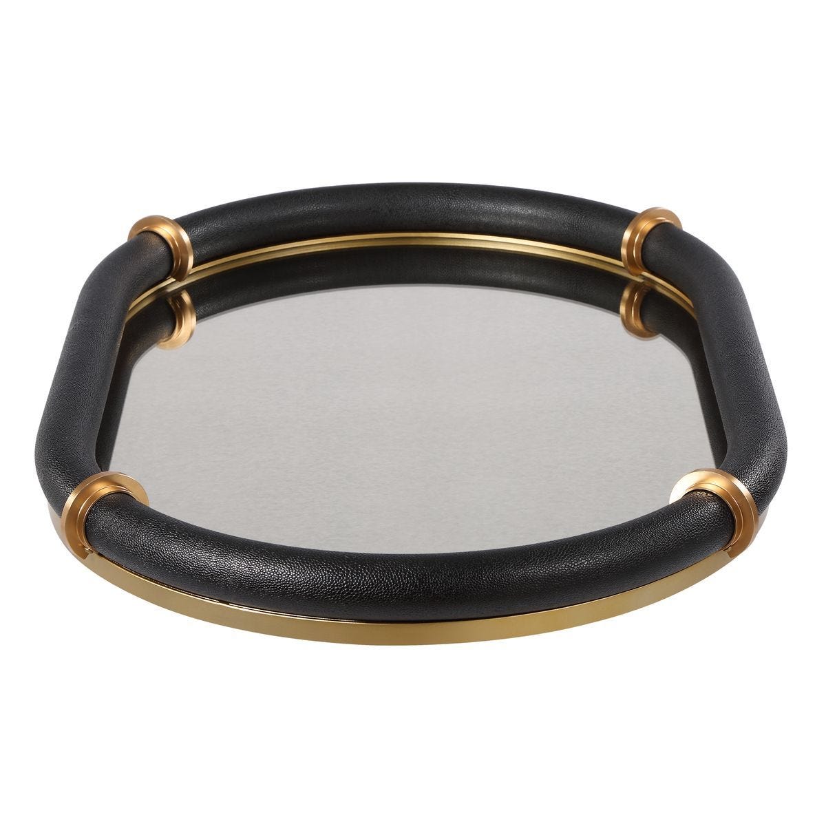 Cyprus Oval Tray, Black - stylish tray to organize and display your favorite items | Image 5 | InSTYLE Home & Rugs