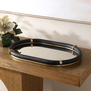 Cyprus Oval Tray, Black - stylish tray to organize and display your favorite items | Image 3 | InSTYLE Home & Rugs