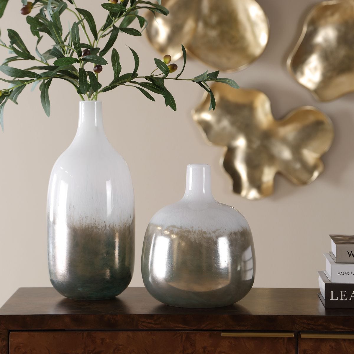 Cardoni Vases, Smoke, S/2 - modern accessories for a personalized living space | Image 1 | InSTYLE Home & Rugs
