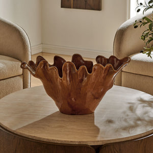 Amber Tide Indoor-Outdoor Bowl - elegant decorative bowl for a unique centerpiece in any room | Image 1 | InSTYLE Home & Rugs
