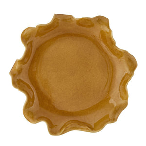 Golden Crest Ruffle Indoor-Outdoor Bowl - modern decorative bowl for displaying fruit or decorative items | Image 5 | InSTYLE Home & Rugs