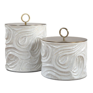 Ivory Tide Indoor-Outdoor Canisters, S/2 - stylish home accessories to complete your decor | Image 2 | InSTYLE Home & Rugs