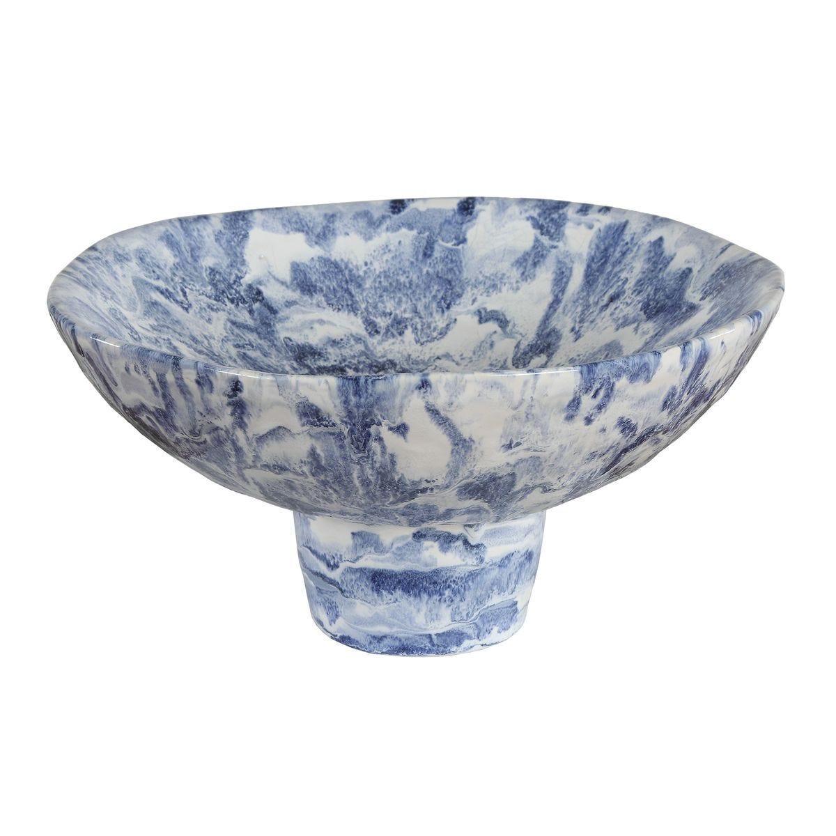 Indigo Marble Pedestal Bowl - stylish decorative bowl to enhance your home decor | Image 4 | InSTYLE Home & Rugs
