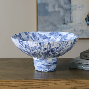 Indigo Marble Pedestal Bowl - stylish decorative bowl to enhance your home decor | Image 3 | InSTYLE Home & Rugs