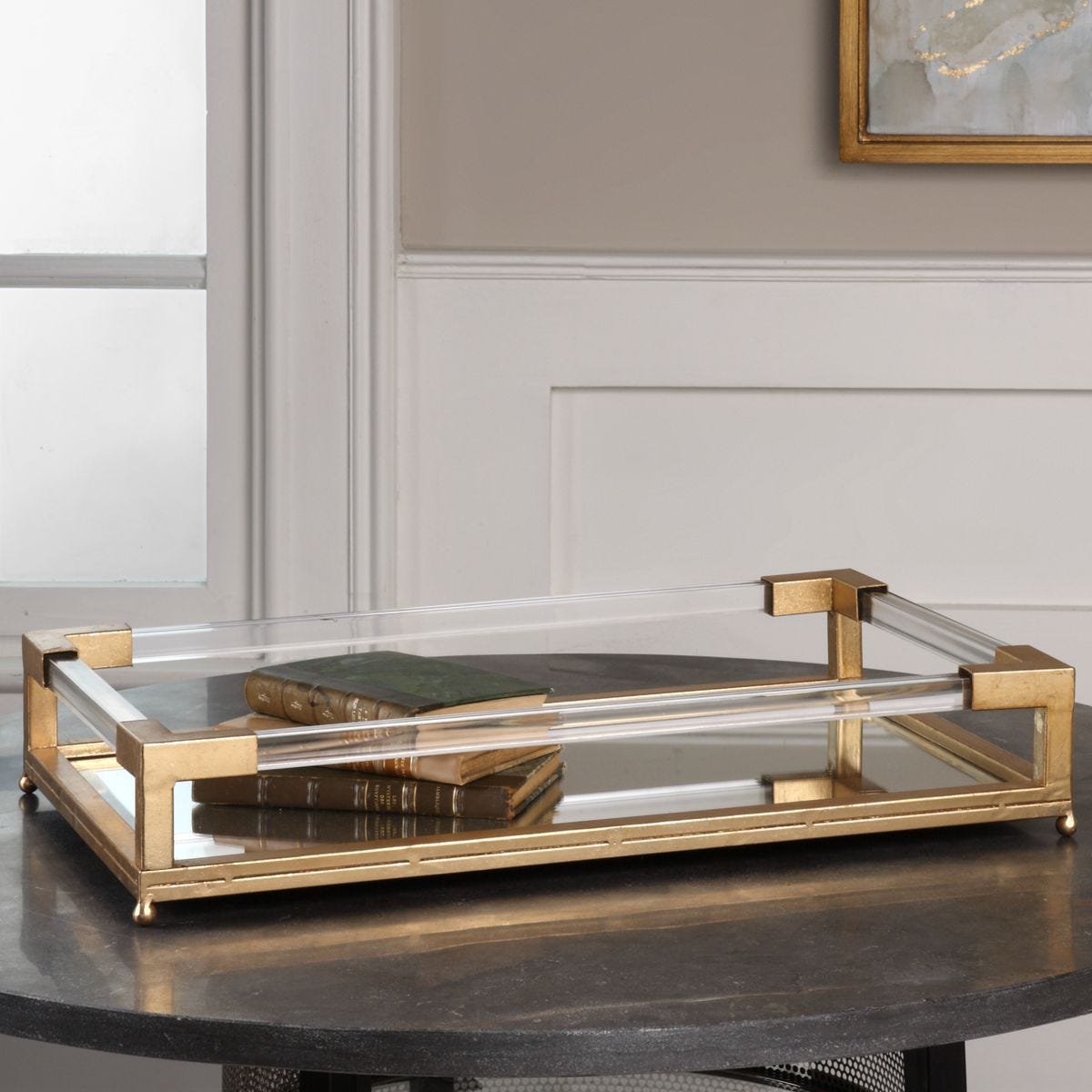 Balkan Tray, Gold - modern accessories for a personalized living space | Image 4 | InSTYLE Home & Rugs
