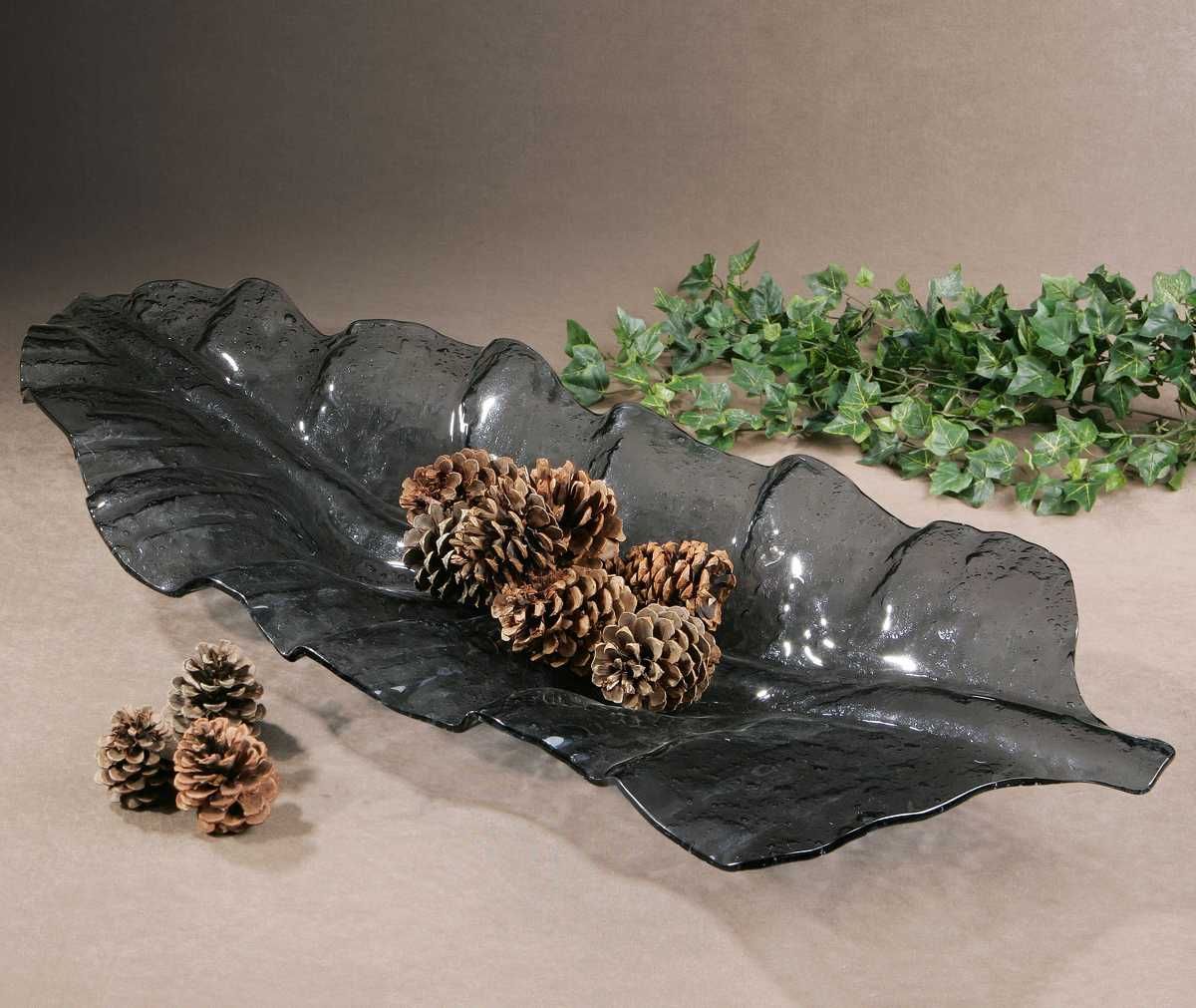 Smoked Leaf Tray - decor accents and accessories for every room | Image 3 | InSTYLE Home & Rugs