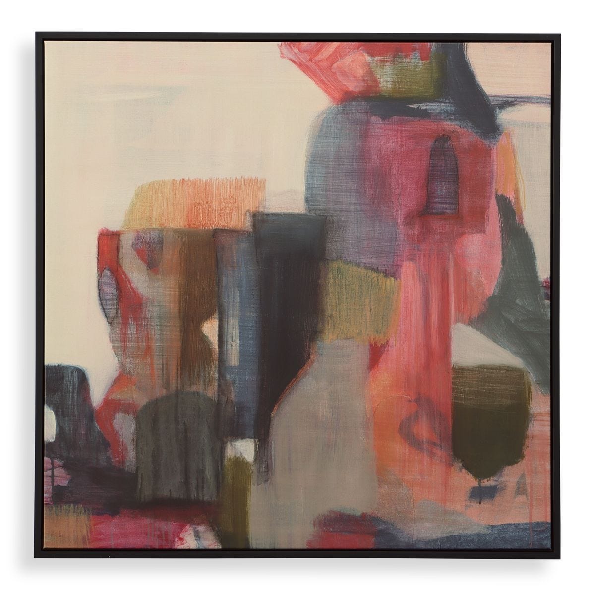 Geranium And Ginger Framed Canvas - timeless artwork that brings character to any space | Image 1 | InSTYLE Home & Rugs