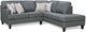 Superstyle Customizable 9671 2-Piece Right-Arm Facing Loveseat Sectional and Chaise