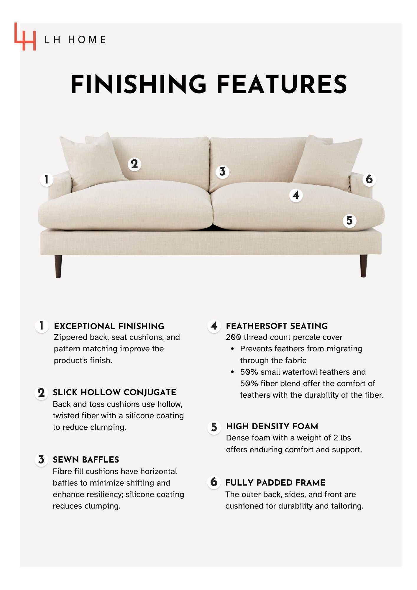 Custom Martha Apartment Sofa Frame - comfortable sofa for modern living | Image 7 | InSTYLE Home & Rugs