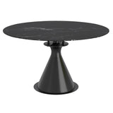 Calisto Round Pedestal Dining Table w/Extension - elegant tables for dining rooms | Image 1 | InSTYLE Home & Rugs