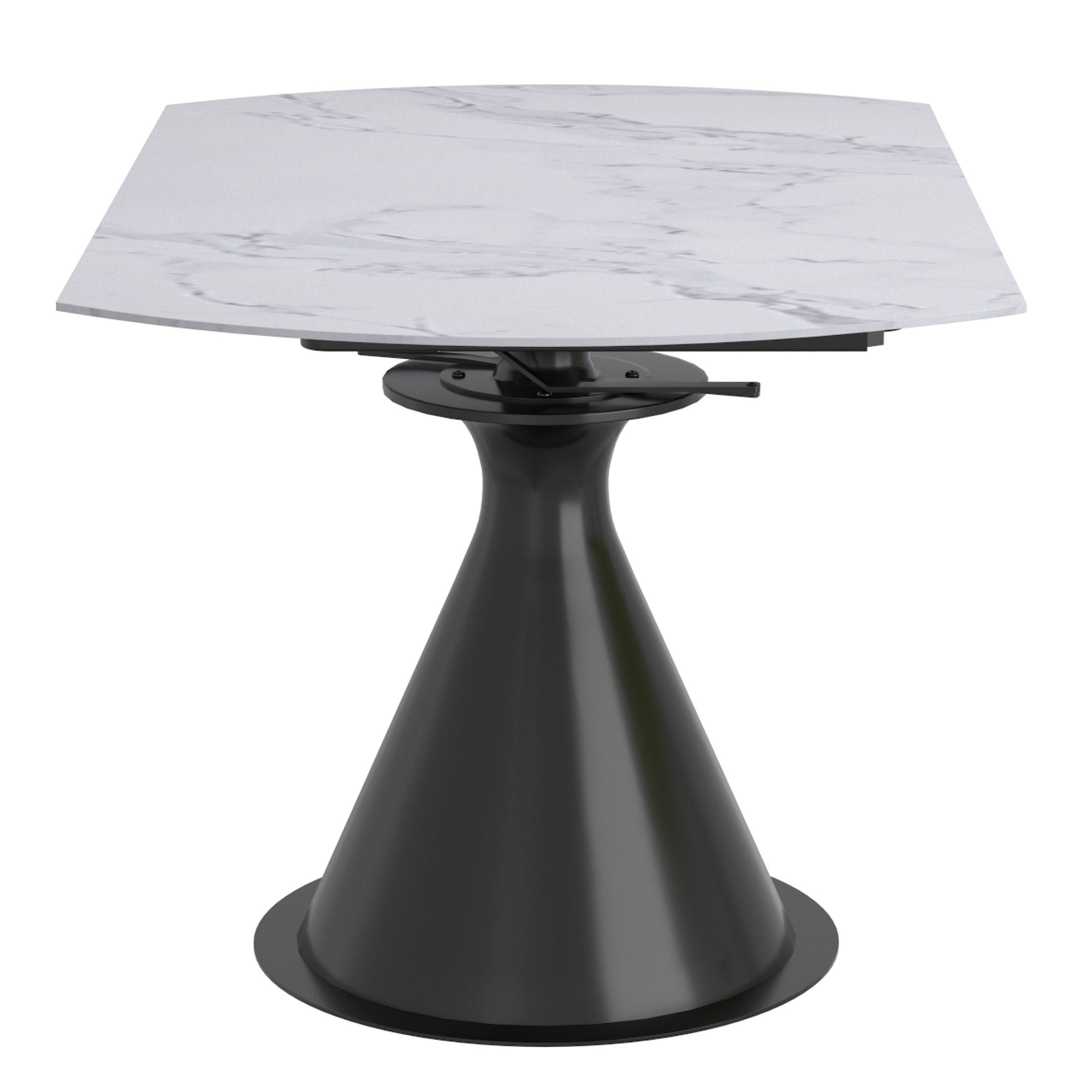 Calisto Round Pedestal Dining Table w/Extension - elegant tables for dining rooms | Image 12 | InSTYLE Home & Rugs