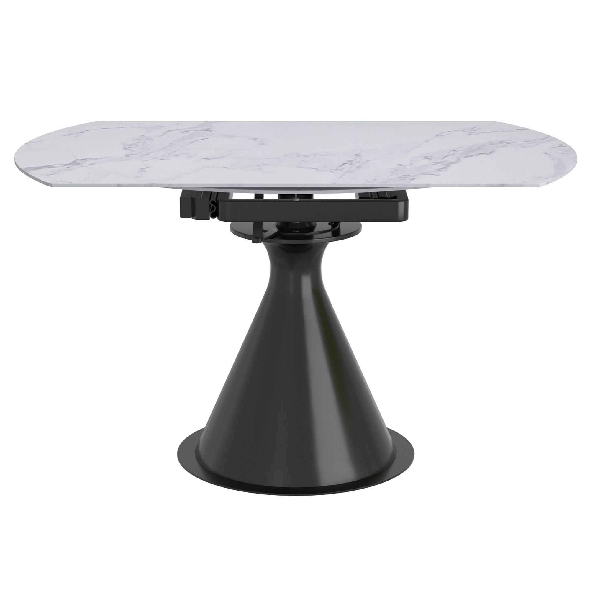 Calisto Round Pedestal Dining Table w/Extension - elegant tables for dining rooms | Image 13 | InSTYLE Home & Rugs