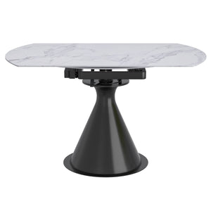 Calisto Round Pedestal Dining Table w/Extension - elegant tables for dining rooms | Image 13 | InSTYLE Home & Rugs