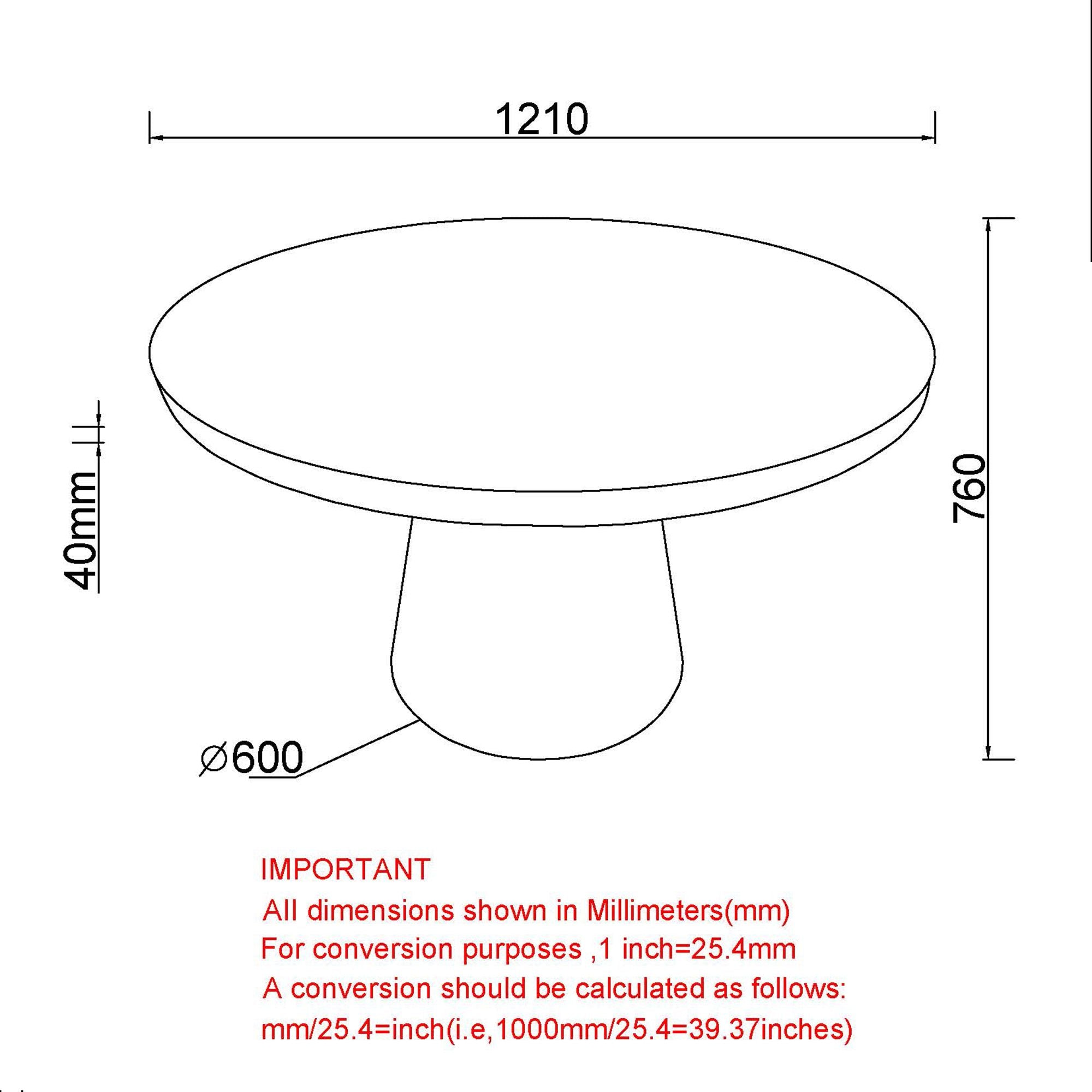 Godiva Round Pedestal Dining Table, 48" - stylish dining tables for gatherings | Image 8 | InSTYLE Home & Rugs