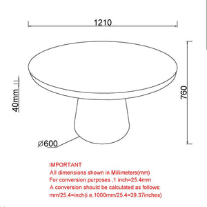 Godiva Round Pedestal Dining Table, 48" - stylish dining tables for gatherings | Image 8 | InSTYLE Home & Rugs