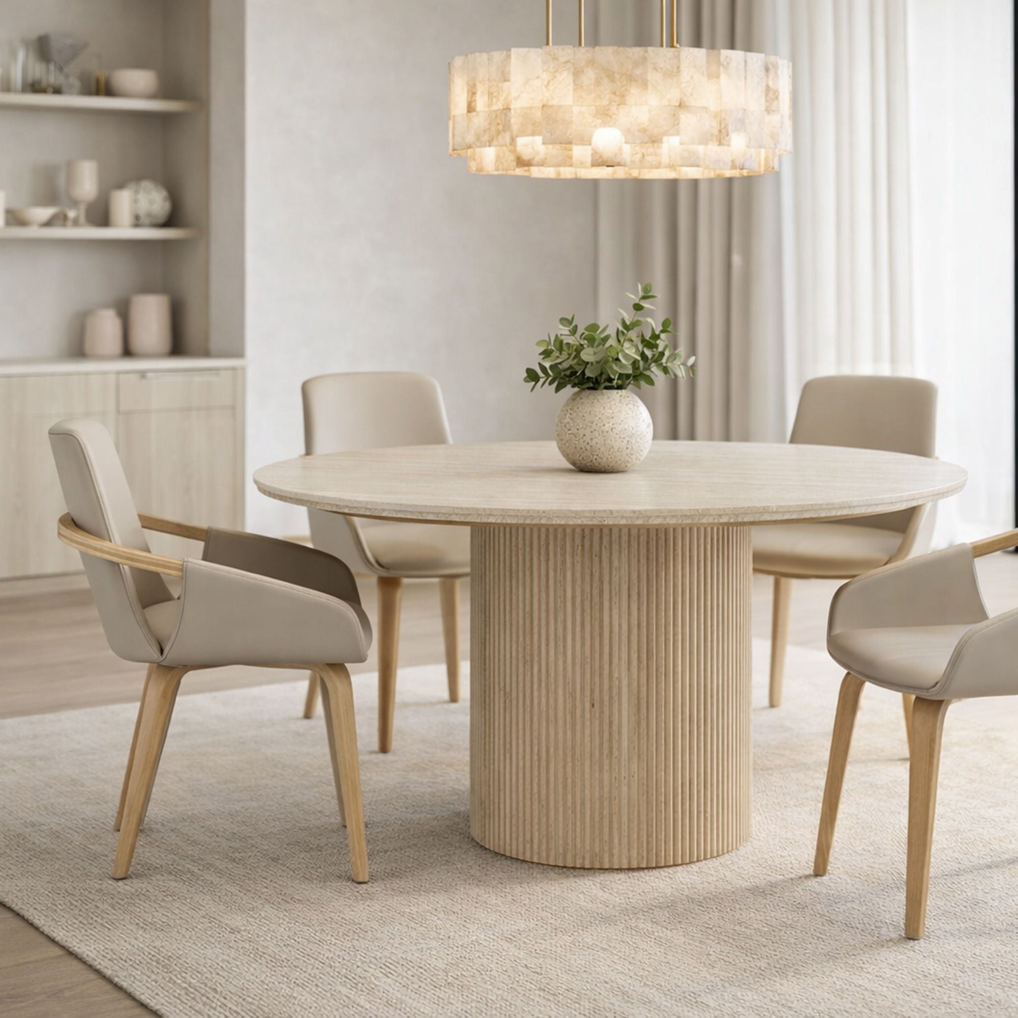 Thalia Round Dining Table, 47" - perfect for family meals | Image 6 | InSTYLE Home & Rugs