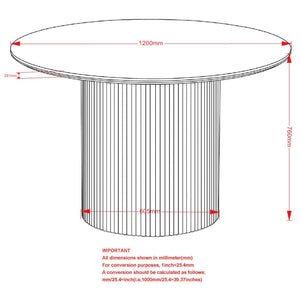 Thalia Round Dining Table, 47" - perfect for family meals | Image 8 | InSTYLE Home & Rugs