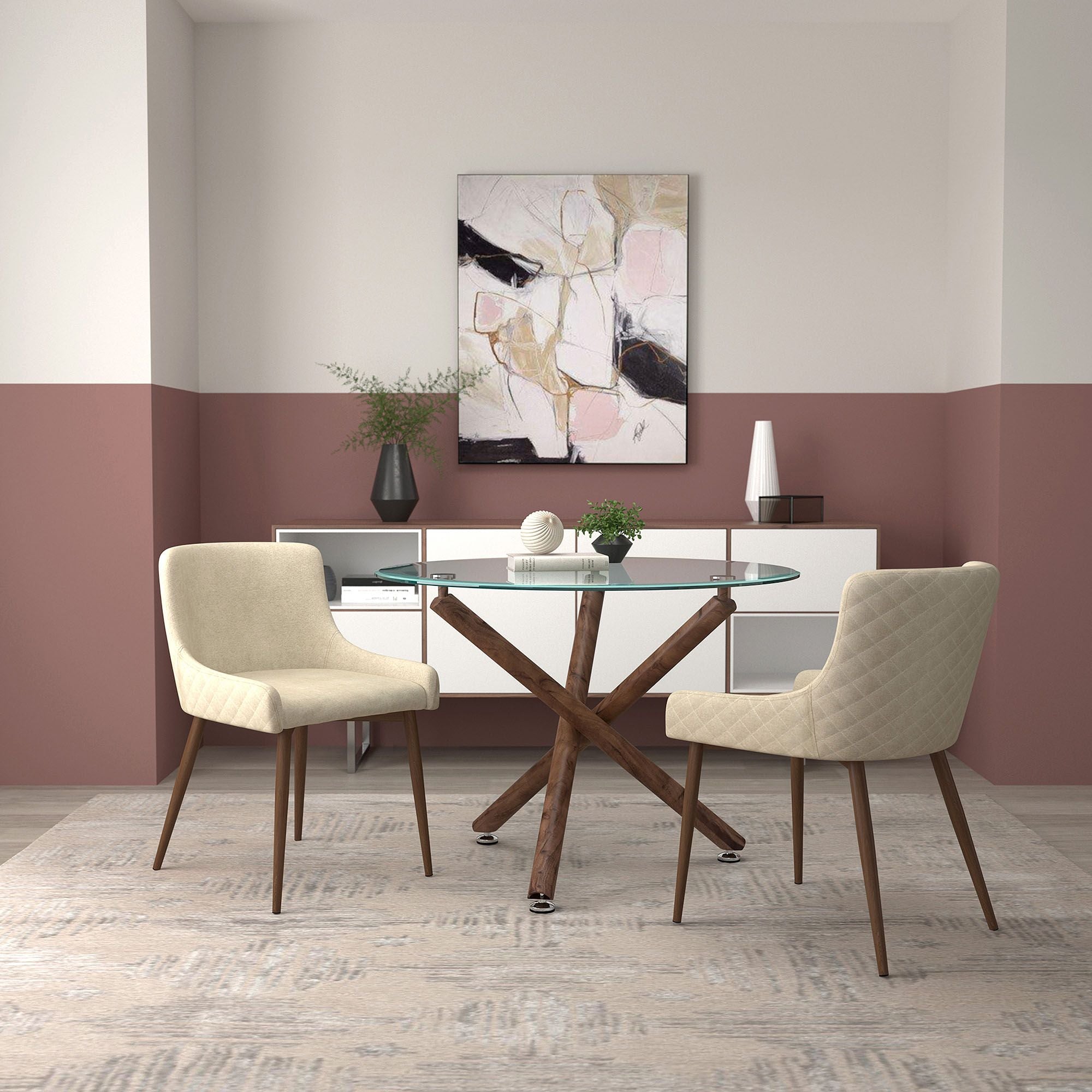 Rocca Round Dining Table, 40" - stylish dining tables for gatherings | Image 3 | InSTYLE Home & Rugs