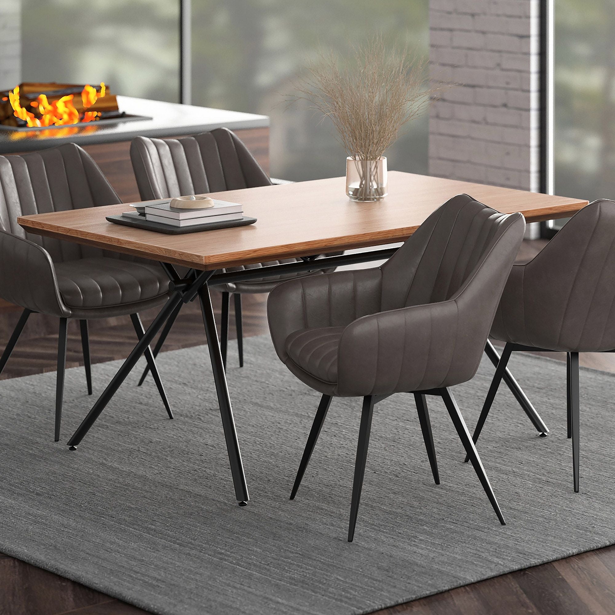 Bronx Rectangular Dining Table, 63" - perfect for family meals | Image 2 | InSTYLE Home & Rugs