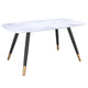 Emery Rectangular Dining Table in White and Black